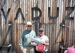 Where in the world is the Hermes? Eileen and Milton Gillespie recently toured the Alps area. They are pictured in Vaduz, the capital of Liechtenstein. Other countries visited were Switzerland, Italy, Austria and Germany. Photo courtesy of Eileen Gillespie.
