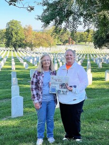 Where in the World is the Hermes? Beverly Gerrond and her sister Melba Anderson traveled to Carlisle Pennsylvania with The Hugoton Hermes. Pictured at right they visited the Arlington National Cemetery and above Gettysburg National Military Park. Photo courtesy of Beverly Gerrond.