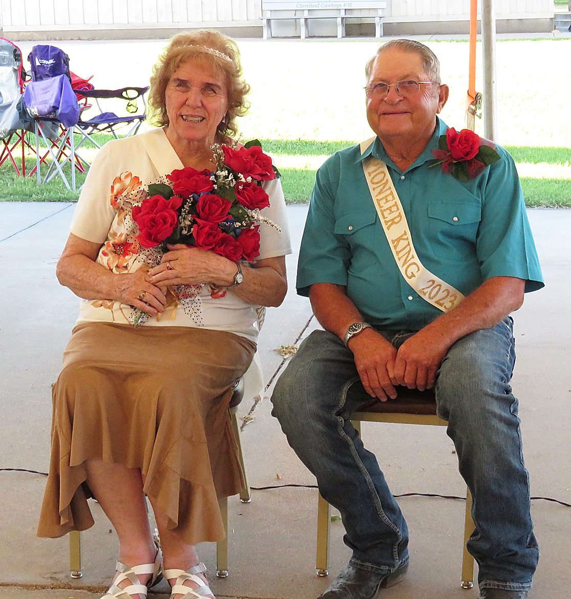 The Stevens County 2023 Pioneer Queen Ruthie Winget and King Mike Willis.
