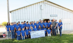 Dream First Bank of Hugoton wanted to thank these Future Farmers of America for National Farmer’s Day and they did in a Big way.  Brandy Littell and Andrew German of Dream First Bank generously donated a check of $2500 to the Hugoton High School FFA last Wednesday to be used for Leadership activities. 