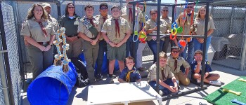 Boy Scouts at the Hugoton Animal Shelter