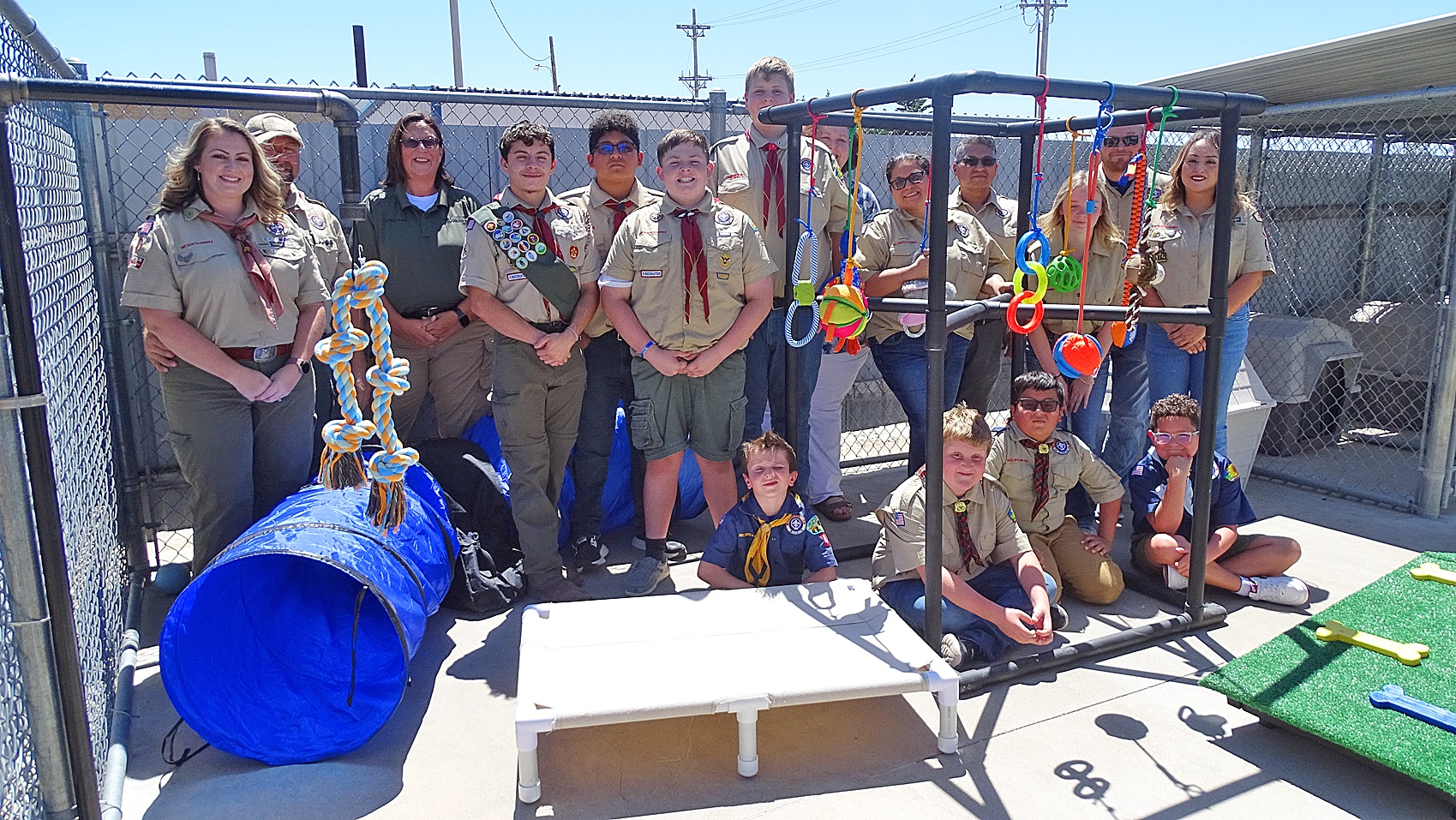 Boy Scouts at the Hugoton Animal Shelter